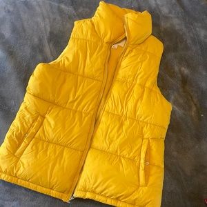 Old Navy yellow puffer vest